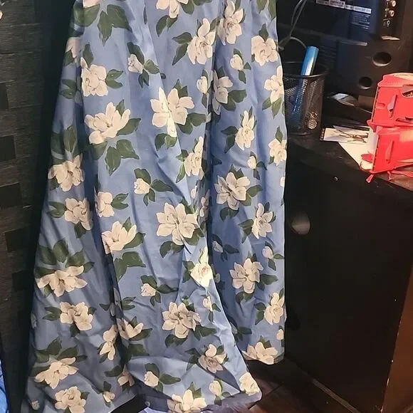 HEART OF HAUTE floral Blue Dress Size S - Picture 3 of 6